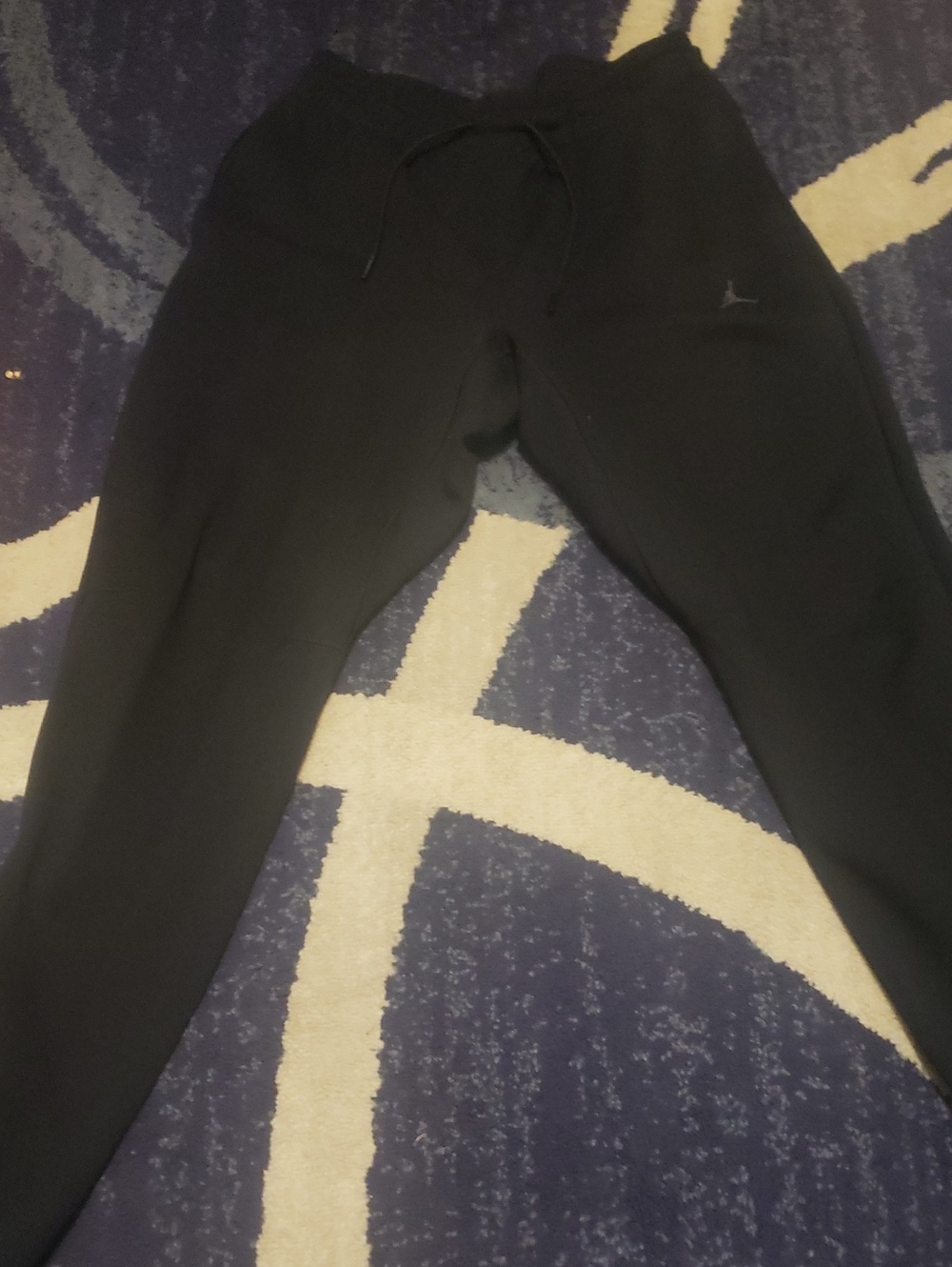 Jordan Black Men's Fleece Joggers with Drawstring